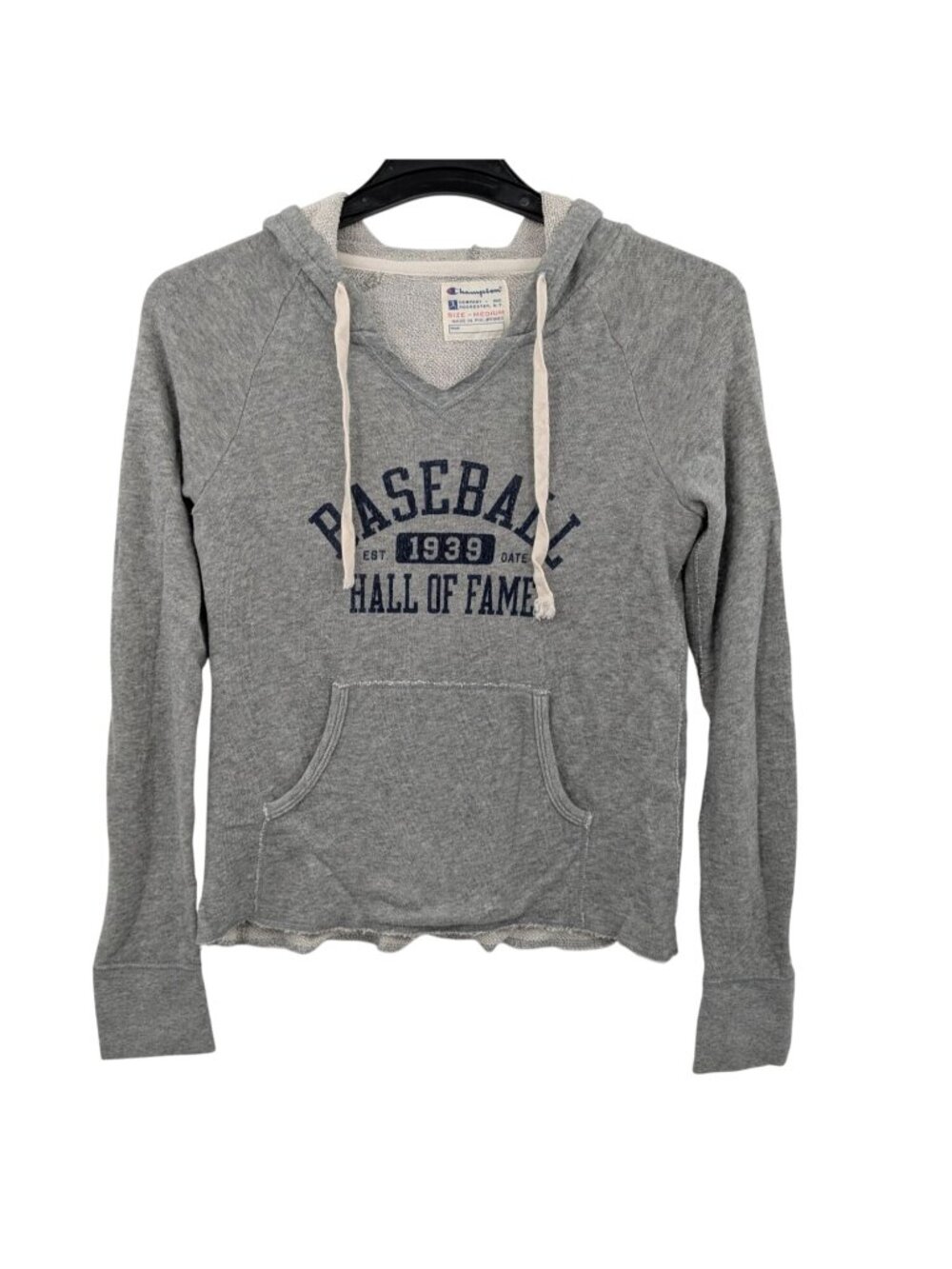 Champion Baseball Hall of Fame Hoodie Y2K Athletic Academia Y2K Pullover Medium